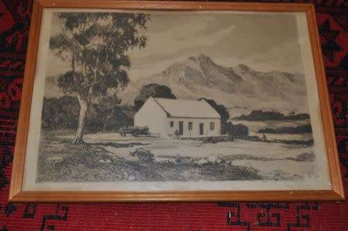 REGINALD A.GRATTAN-AWESOME ETCHING SIGNED BY ARTIST