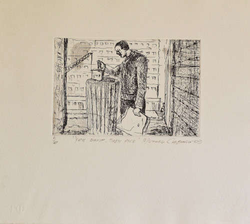 Michael Chibogo Khumalo - S.A. Artist -  Etching.
