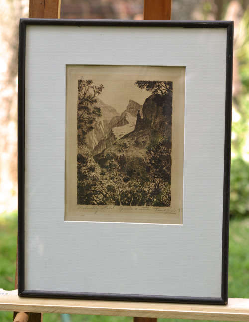 Tinus de Jongh - Famous .S.A. Artist  (1885 - 1942) - Signed Etching.