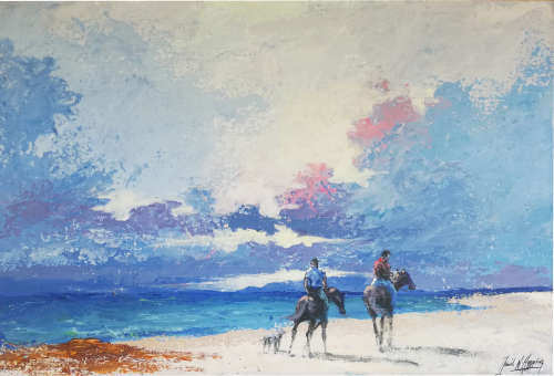 Superb Seascape original in oils by Denzil N. Henning