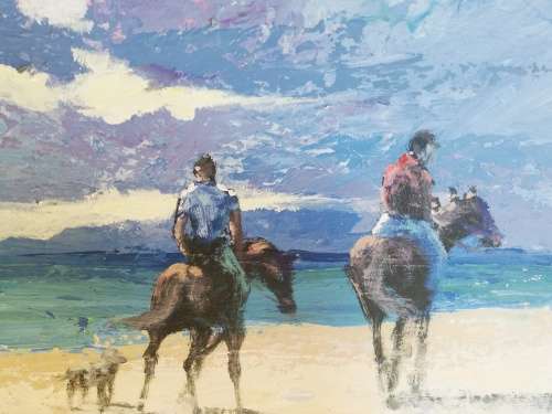 Superb Seascape original in oils by Denzil N. Henning