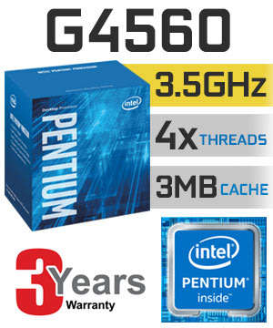 Intel 7th Generation Kaby Lake Pentium G4560 3.5GHz 3MB CACHE LGA 1151