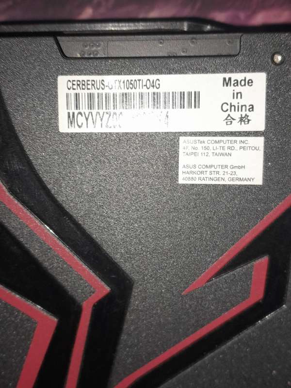 ASUS Cerberus GeForce GTX 1050 Ti OC Edition 4GB GDDR5 Graphics Card