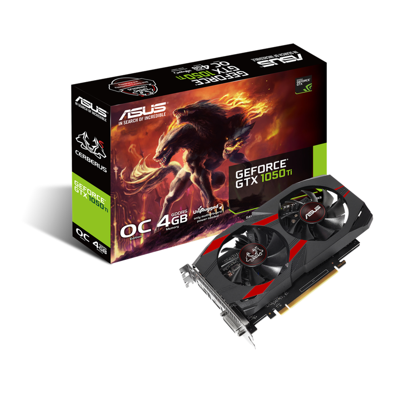ASUS Cerberus GeForce GTX 1050 Ti OC Edition 4GB GDDR5 Graphics Card