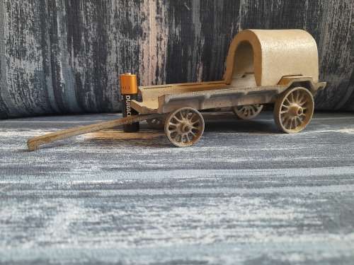 Vintage metal ox-wagon