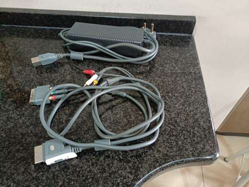 Original Xbox 360 power brick and cables
