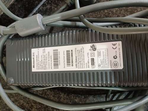 Original Xbox 360 power brick and cables