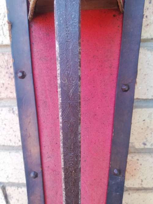 Replica Spanish sword with wall hanging