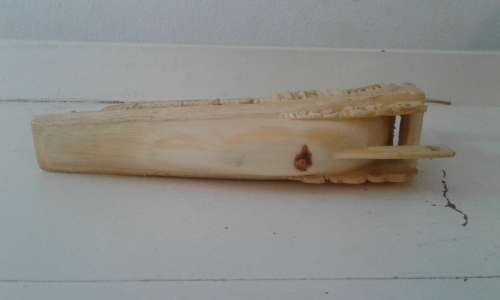 Ivory China Boat on Ebony Stand