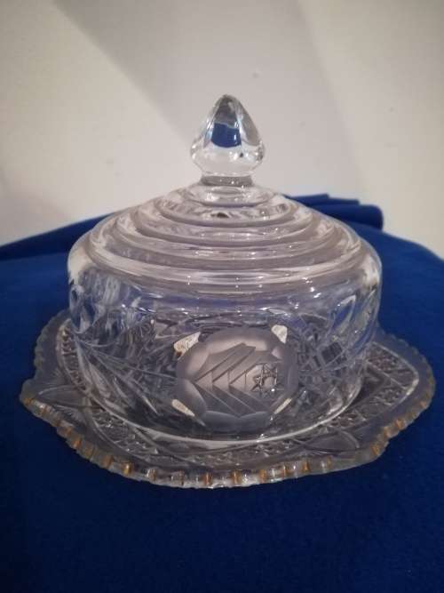 Crystal Rose Butterdishes