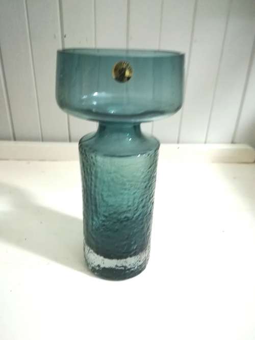 Finnish glass vase or candle holder