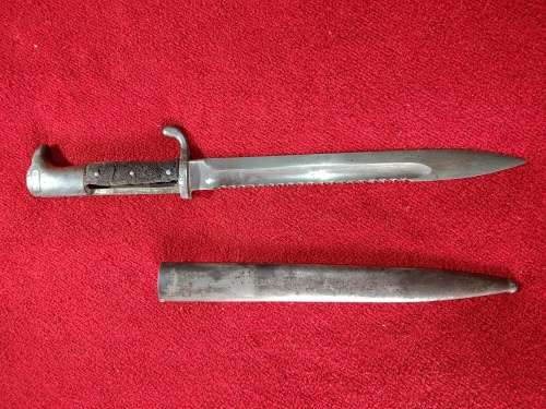 German K98 Sawback bayonet dated 1909 -