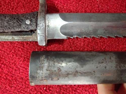 German K98 Sawback bayonet dated 1909 -