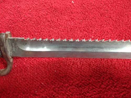 German K98 Sawback bayonet dated 1909 -