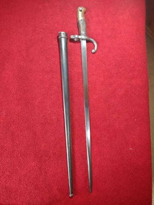 French M 1881 Gras Bayonet - made in the Deny Armoury in Paris in 1881