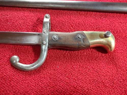 French M 1881 Gras Bayonet - made in the Deny Armoury in Paris in 1881