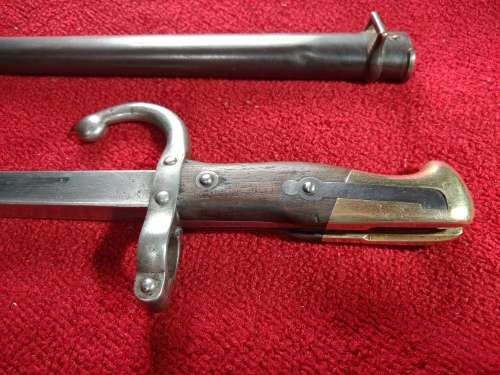 French M 1881 Gras Bayonet - made in the Deny Armoury in Paris in 1881