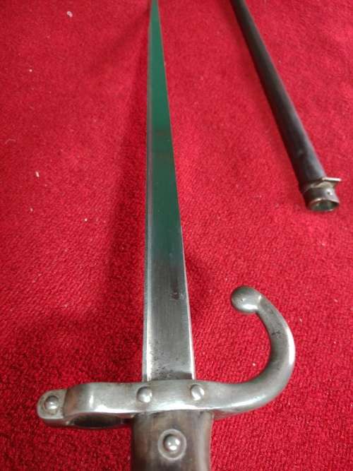 French M 1881 Gras Bayonet - made in the Deny Armoury in Paris in 1881
