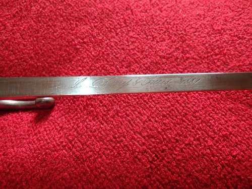 French M 1881 Gras Bayonet - made in the Deny Armoury in Paris in 1881