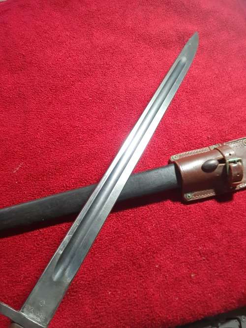 Pattern 1907 bayonet - good condition with scabbard and frog