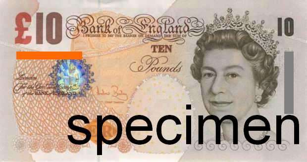 10 Pounds Mint Condition (BANK NOTES)