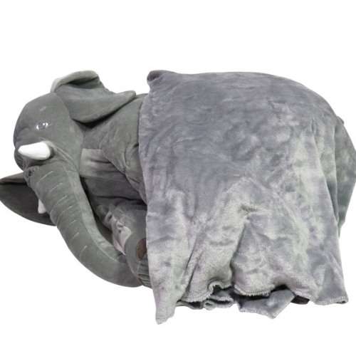 Stuffed Worm & Elephant Plush Pillow Combo