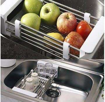 Telescopic Kitchen Sink Insert Storage Organizer Tray