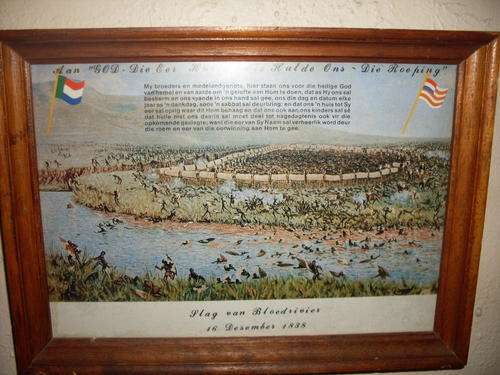 Framed "Slag van Bloedrivier"print