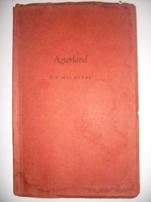 Signed book,"Agterland"by DF Malherbe