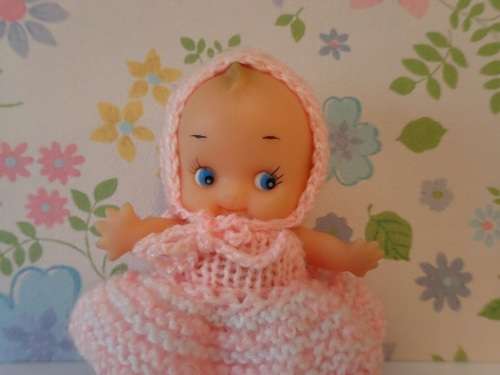 Kewpie Doll Rubber Small Knitted Dress