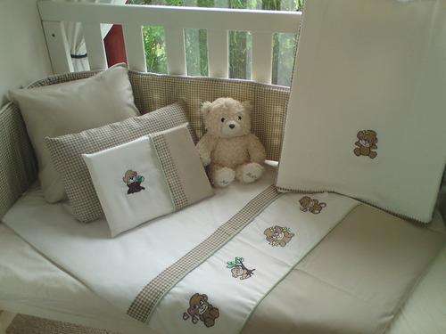 Teddy Bear Embroidered 9 Piece Baby Linen Sets