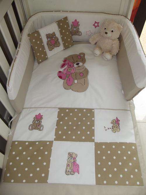 Scruffy Bear Embroidered 7 Piece Baby Linen Sets