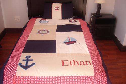 Nautical Queen Bed Duvet Cover with two Pillow Slips
