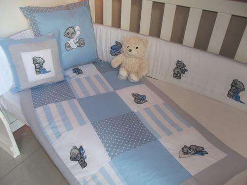 Embroidered Tatty Bear 7 Piece Baby Bedding Set