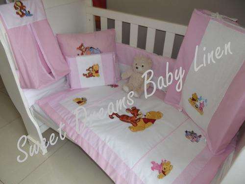 Winnie the pooh Embroidered 7 Piece Baby Bedding Sets