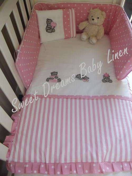 Embroidered Tatty Bear 7 Piece Baby Bedding Set