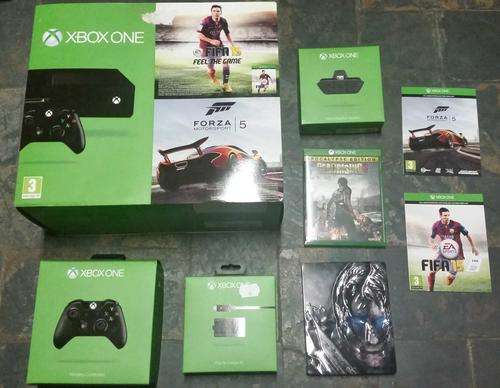 Xbox One Console with 2 Controllers, 3 Accessories & 5 Games