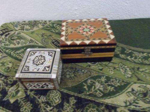 Two very lovely inlaid trinket boxes