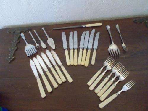 huge lot of vintage cutlery items including bone handle -- lot 2