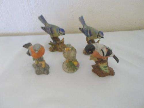 nice job lot of five porcelain bird figurines