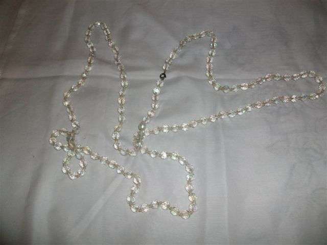 Lovely long vintage crystal necklace