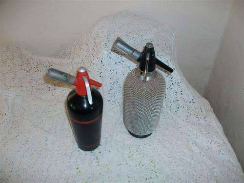 Two vintage soda stream bottles