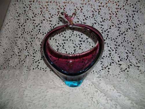 Wonderful murano glass..?? purple basket
