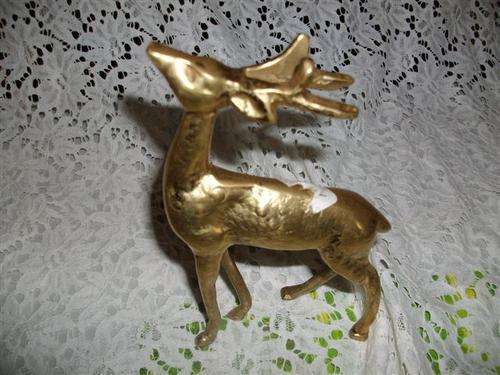 soild brass reindeer