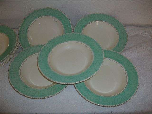 set of ten 1930's burgleighware soup bowls
