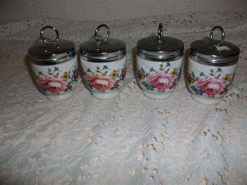 Set of four royal worcester pretty egg coddlers