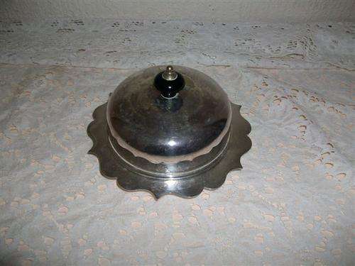 sliver plated butter dish