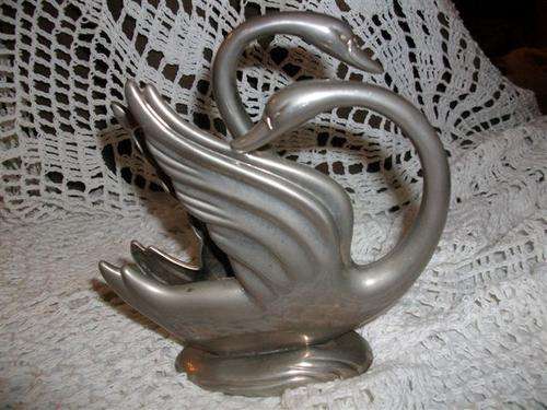 Lovely sliver plated swan letter holder..??
