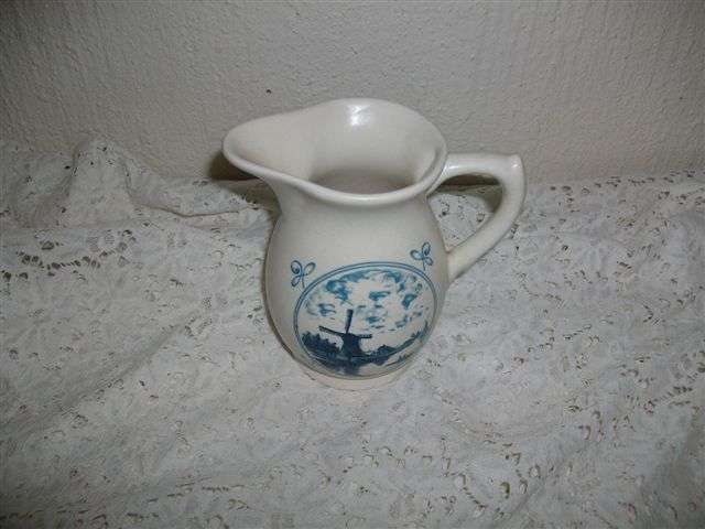 Blue and white creamer jug