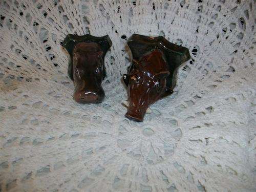 Two lucia ware animal heads for the collector